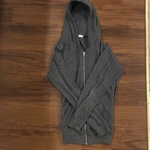 Brandy Melville Charcoal Zip-Up Sweater